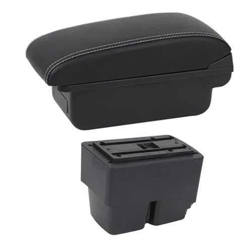 RORVECQ Für Fiesta Auto-Armlehnenbox Für Fiesta MK7 2009 2010 2011 2012 2013-2017 Zentrale Armlehnenbox(B1 Weiße Linie) von RORVECQ
