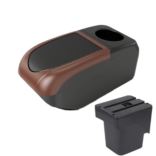 RORVECQ Für Focus 2 Armlehnenfach Für Focus Mk2 Innenzubehör Nachrüstteile(B3 Brown frame 6USB) von RORVECQ