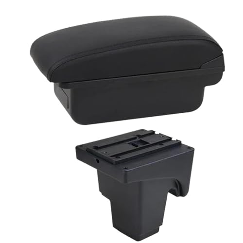 RORVECQ Für Focus 3 Mk3 2011 2012 2013 2014 2015 2016 2017 2018 2019 2020 Auto Armlehnenbox Armstütze Mittelkonsole Aufbewahrung(B1 Schwarze Linie) von RORVECQ