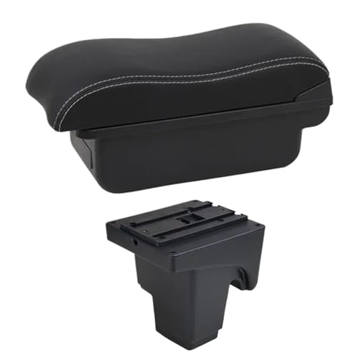 RORVECQ Für Focus 3 Mk3 2011 2012 2013 2014 2015 2016 2017 2018 2019 2020 Auto Armlehnenbox Armstütze Mittelkonsole Aufbewahrung(B2 Weiße Linie) von RORVECQ