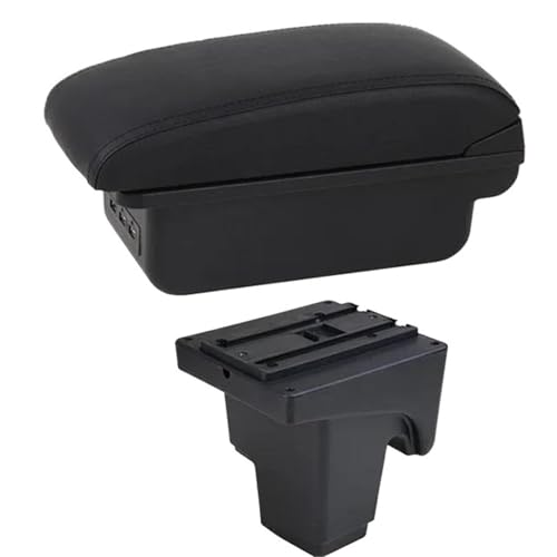 RORVECQ Für Focus 3 Mk3 2011 2012 2013 2014 2015 2016 2017 2018 2019 2020 Auto Armlehnenbox Armstütze Mittelkonsole Aufbewahrung(C1 Schwarze Linie) von RORVECQ