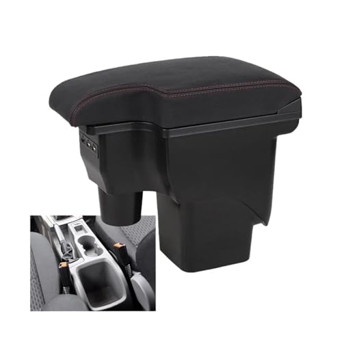 RORVECQ Für Focus Mk2 Auto Armlehne Mittelkonsole Aufbewahrungsbox Leder Unterstützung Innenausstattung(B1 genuine cowhide 3USB) von RORVECQ