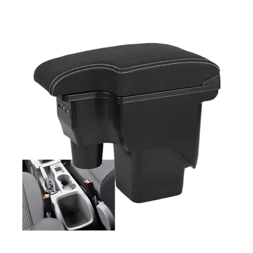RORVECQ Für Focus Mk2 Auto Armlehne Mittelkonsole Aufbewahrungsbox Leder Unterstützung Innenausstattung(B3 genuine cowhide 3USB) von RORVECQ