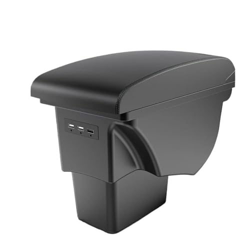 RORVECQ Für Kia Für Soul 2006 2007 2008 2009 2010-2017 Armlehnen Box Leder Autoinnenausstattung Mittelkonsole Mit USB(A2 Kunstleder) von RORVECQ