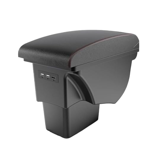 RORVECQ Für Kia Für Soul 2006 2007 2008 2009 2010-2017 Armlehnen Box Leder Autoinnenausstattung Mittelkonsole Mit USB(B1 Echtleder) von RORVECQ