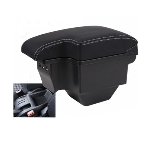 RORVECQ Für MG ZS Mittelkonsole Armlehnenbox Staufach Armlehnen Ellbogenstütze All-in-one Mit USB(Black white line) von RORVECQ