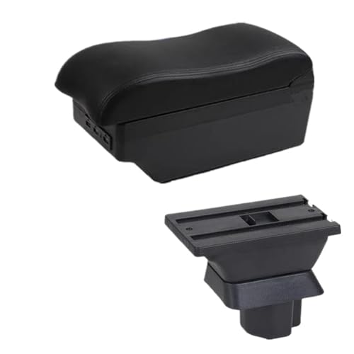 RORVECQ Für Mazda 2 Für Mazda 2 Für Demio Armaturenbrettbox Mittelkonsolenbox Innenraum Nachrüstung USB-Ladung(C2 schwarze Linie 7USB) von RORVECQ