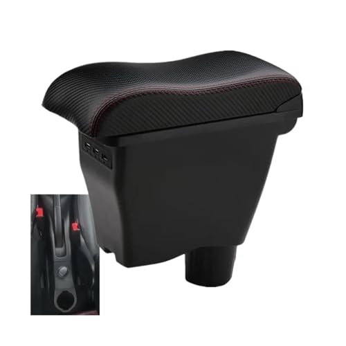 RORVECQ Für Mercedes Für Smart 453 Für Fortwo Für Forfour 2015-2019 Armaturenbrettbox Nachrüstteile Innenraum Aufbewahrungsbox(C1 carbon texture 3USB) von RORVECQ