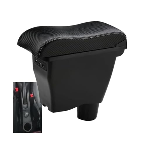 RORVECQ Für Mercedes Für Smart 453 Für Fortwo Für Forfour 2015-2019 Armaturenbrettbox Nachrüstteile Innenraum Aufbewahrungsbox(C3 carbon texture 3USB) von RORVECQ