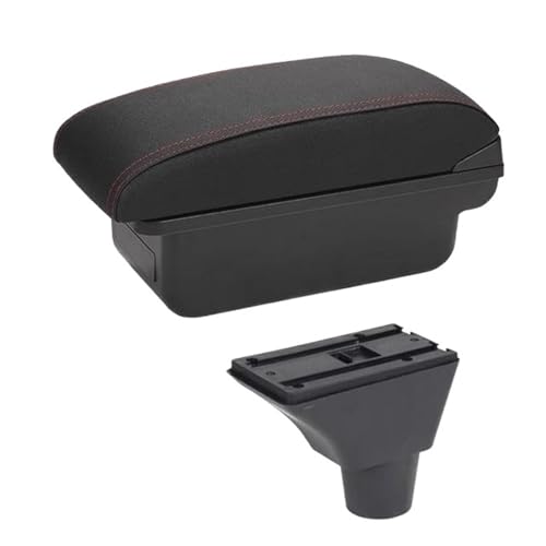 RORVECQ Für Opel Für Meriva Armlehnenbox Mittelkonsole Arm-/Ellenbogenstütze Aufbewahrungskasten(A-Black red line) von RORVECQ