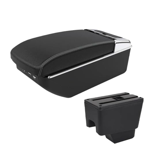 RORVECQ Für R&enault Für Kaptur Für Captur QM3 Auto-Armlehne Nachrüstteile Zubehör Innenausstattung(A3 Schwarz weiß 7USB) von RORVECQ