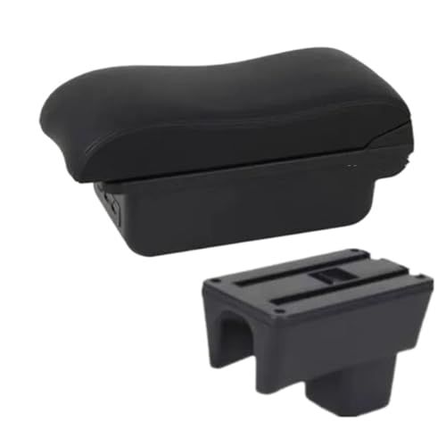 RORVECQ Für Suzuki Für Swift Armlehnenbox 2005-2019 2020 2021 2022 2023 2024 Auto Armlehne Gebogene Oberfläche Auto Aufbewahrungsbox(B2 schwarze Linie 3USB) von RORVECQ