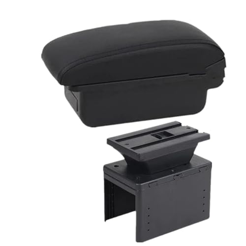 RORVECQ Für TT Coupé Armlehnen-Box Für TT Armlehnen-Box Auto Mittelkonsolenbox Innenraum-Nachrüstteile(A2 schwarze Linie Kein USB) von RORVECQ