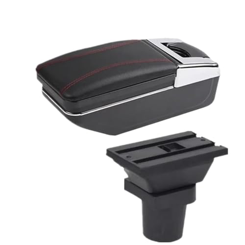 RORVECQ Für Toyota Für Urban Cruiser Armlehnenbox Für Ist Armlehnenbox Mittelkonsolenfach(A1 rote Linie Kein USB) von RORVECQ