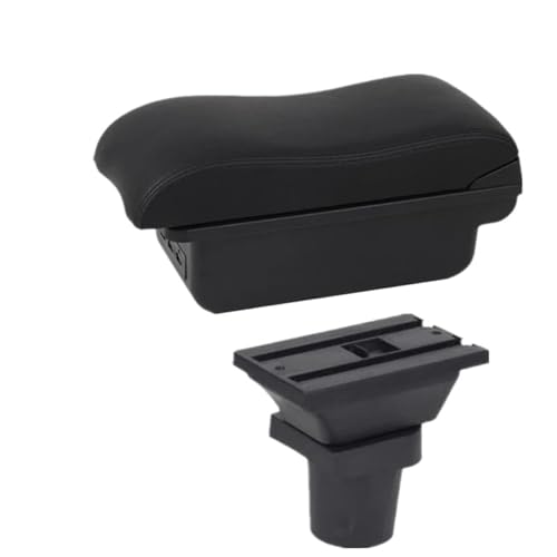 RORVECQ Für Toyota Für Yaris Für Vitz 5-Türer Schrägheck 1998-2011 2005 2006 2007 2008 2009 2010 Auto Armlehnenbox(B2 schwarze Linie 3USB) von RORVECQ