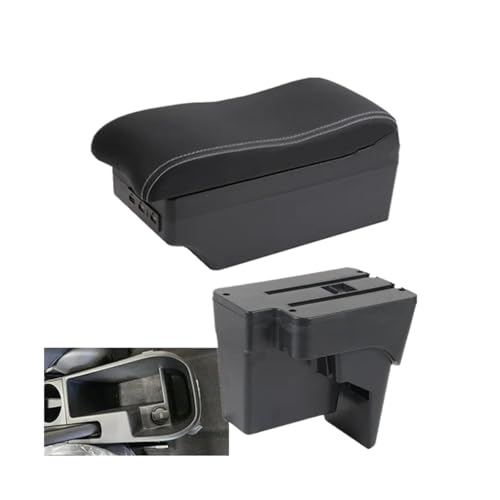 RORVECQ Zentralarmlehnenbox Für Kia K3 BL7 2023 2024 2025 Mittelkonsole Aufbewahrungsbox Mit USB(C white line 7USB) von RORVECQ