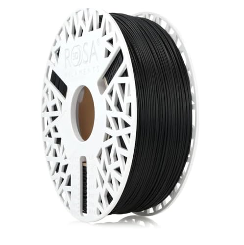 ROSA 3D ABS+ Filament 1.75 mm für 3D Drucker - Druckmaterialien 3D Drucker Technische Filament - 3D Printing Materials 3D Drucker Zubehör - Schwarz Spule 1 kg von ROSA 3D FILAMENTS
