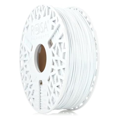 ROSA 3D ABS+ Filament 1.75 mm für 3D Drucker - Druckmaterialien 3D Drucker Technische Filament - 3D Printing Materials 3D Drucker Zubehör - Weiß Spule 1 kg von ROSA 3D FILAMENTS