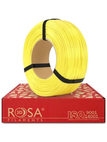 ROSA 3D ASA Filament 1.75 mm für 3D Drucker - Druckmaterialien 3D Drucker Technische Filament - 3D Printing Materials 3D Drucker Zubehör - Gelb Refill 1 kg von ROSA 3D FILAMENTS