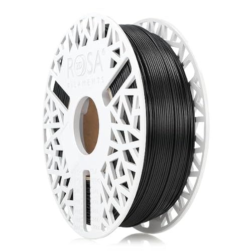 ROSA 3D PET-G Carbonlook Filament 1.75 mm für 3D Drucker | Druckmaterialien Carbon Look PETG 3D Drucker Filament | Filament 3D Printing Materials | Schwarz Spule 1 kg von ROSA 3D FILAMENTS