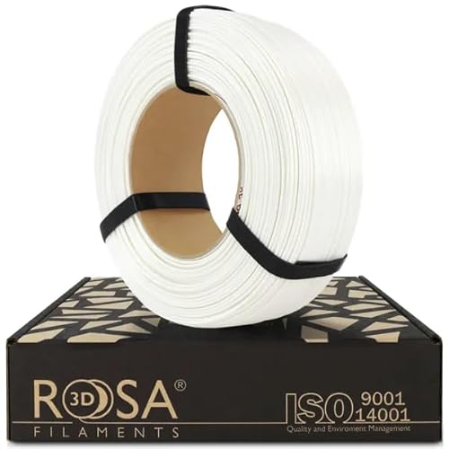 ROSA 3D PET-G HT High Temperature Filament 1.75 mm für 3D Drucker | Druckmaterialien PETG 3D Drucker Filament | 3D Printing Materials | Winterweiß Refill 1 kg von ROSA 3D FILAMENTS