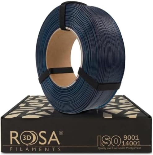 ROSA 3D PET-G Standard High Speed Filament 1.75 mm für 3D Drucker | Druckmaterialien Leicht Glänzend PETG 3D Drucker Filament | 3D Printing Materials | Transparent Marineblau Refill 1 kg von ROSA 3D FILAMENTS