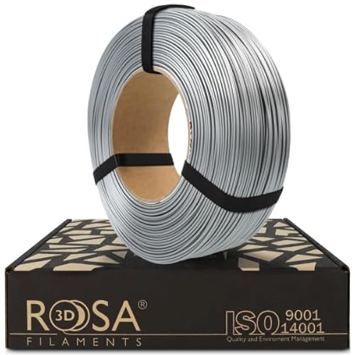 ROSA 3D PET-G Standard High Speed Filament 1.75 mm für 3D Drucker | Druckmaterialien Leicht Glänzend PETG 3D Drucker Filament | 3D Printing Materials | Aluminium Refill 1 kg von ROSA 3D FILAMENTS
