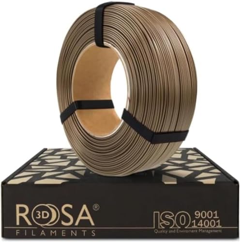 ROSA 3D PET-G Standard High Speed Filament 1.75 mm für 3D Drucker | Druckmaterialien Leicht Glänzend PETG 3D Drucker Filament | 3D Printing Materials | Perlgold Refill 1 kg von ROSA 3D FILAMENTS