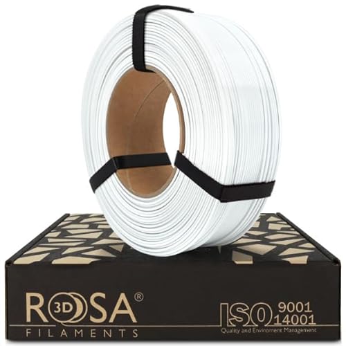 ROSA 3D PET-G Standard High Speed Filament 1.75 mm für 3D Drucker | Druckmaterialien Leicht Glänzend PETG 3D Drucker Filament | Filament 3D Printing Materials | Weiß Refill 1 kg von ROSA 3D FILAMENTS