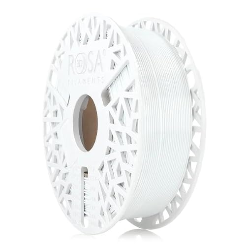 ROSA 3D PET-G Standard High Speed Filament 1.75 mm für 3D Drucker | Druckmaterialien Leicht Glänzend PETG 3D Drucker Filament | Filament 3D Printing Materials | Weiß Spule 1 kg von ROSA 3D FILAMENTS