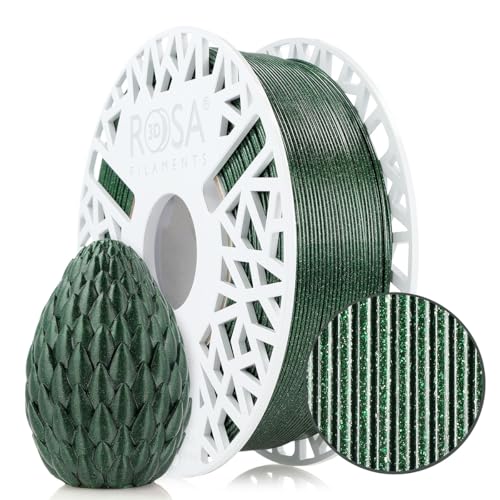 ROSA 3D PET-G Standard High Speed Galaxy Filament 1.75 mm für 3D Drucker - Druckmaterialien Glänzend PETG 3D Druckerfilament - 3D Printing Materials - Grün Spule 1 kg von ROSA 3D FILAMENTS