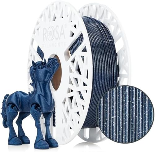 ROSA 3D PLA Galaxy Filament 1.75 mm für 3D Drucker | Druckmaterialien mit silbernem Glitzer Bioabbaubar PLA 3D Drucker Filament | 3D Printing Materials | Marineblau Spule 0,5 kg ROSA 3D PLA Galaxy Filament 1.75 mm für 3D Drucker | Druckmaterialien mit silbernem Glitzer Bioabbaubar PLA 3D Drucker Filament | 3D Printing Materials | Marineblau Spule 0,5 kg von ROSA 3D FILAMENTS