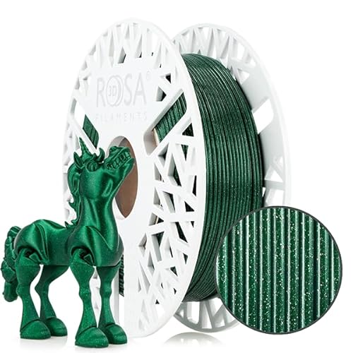 ROSA 3D FILAMENTS 3D-Druck-Filament Druckmaterial mit Polylactide 1.75 mm Durchmesser, Smaragdgrün, 0,5 kg von ROSA 3D FILAMENTS