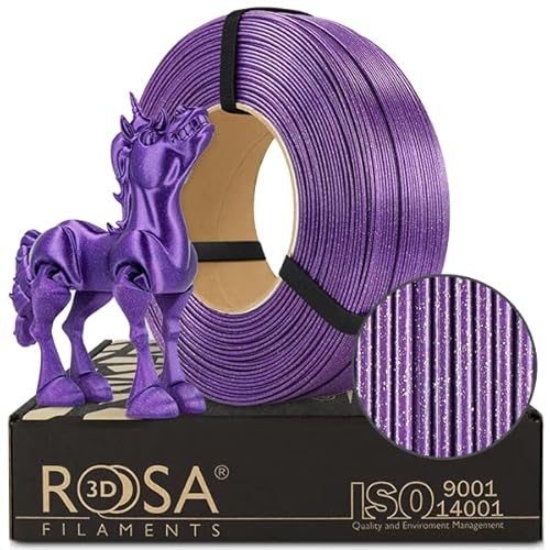 ROSA 3D FILAMENTS 3D-Druckmaterial 1.75 mm PLA Galaxy Filament Violett 1 kg Bioabbaubar Glitzer von ROSA 3D FILAMENTS