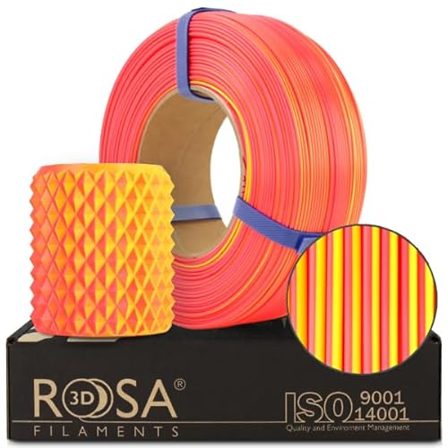 ROSA 3D PLA Magic Filament 1.75 mm für 3D Drucker | Druckmaterialien Leicht Matt Bioabbaubar PLA 3D Drucker Filament | Filament 3D Printing Materials | Neon Refill 1 kg von ROSA 3D FILAMENTS