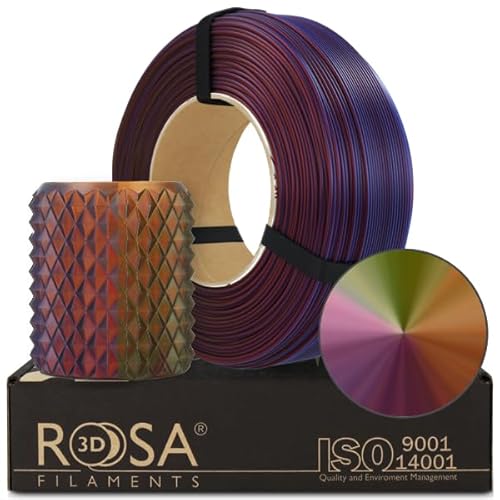 ROSA 3D PLA Magic Filament 1.75 mm für 3D Drucker | Druckmaterialien Leicht Transparent Bioabbaubar PLA 3D Drucker Filament | Filament 3D Printing Materials | Vintage-Glas Refill 1 kg von ROSA 3D FILAMENTS