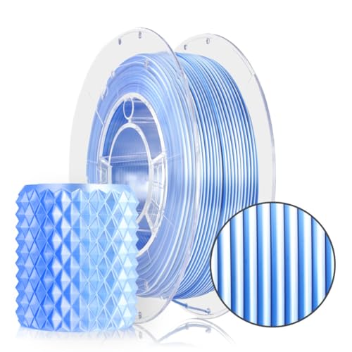 ROSA 3D PLA Magic Silk Filament 1.75 mm für 3D Drucker | Druckmaterialien Leicht Glänzend Bioabbaubar PLA 3D Drucker Filament | 3D Printing Materials | Gefrorenes Spule 0,3 kg von ROSA 3D FILAMENTS