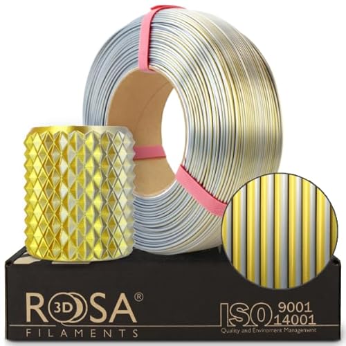 ROSA 3D PLA Magic Silk Filament 1.75 mm für 3D Drucker | Druckmaterialien Leicht Glänzend Bioabbaubar PLA 3D Drucker Filament | 3D Printing Materials | Gold Silber Refill 1 kg ROSA 3D PLA Magic Silk Filament 1.75 mm für 3D Drucker | Druckmaterialien Leicht Glänzend Bioabbaubar PLA 3D Drucker Filament | 3D Printing Materials | Gold Silber Refill 1 kg von ROSA 3D FILAMENTS