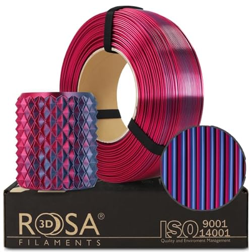 ROSA 3D PLA Magic Silk Filament 1.75 mm für 3D Drucker | Druckmaterialien Leicht Glänzend Bioabbaubar PLA 3D Drucker Filament | 3D Printing Materials | Mitternachtsstadt Refill 1 kg ROSA 3D PLA Magic Silk Filament 1.75 mm für 3D Drucker | Druckmaterialien Leicht Glänzend Bioabbaubar PLA 3D Drucker Filament | 3D Printing Materials | Mitternachtsstadt Refill 1 kg von ROSA 3D FILAMENTS
