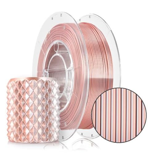 ROSA 3D PLA Magic Silk Filament 1.75 mm für 3D Drucker | Druckmaterialien Leicht Glänzend Bioabbaubar PLA 3D Drucker Filament | 3D Printing Materials | Glamour Spule 0,3 kg von ROSA 3D FILAMENTS