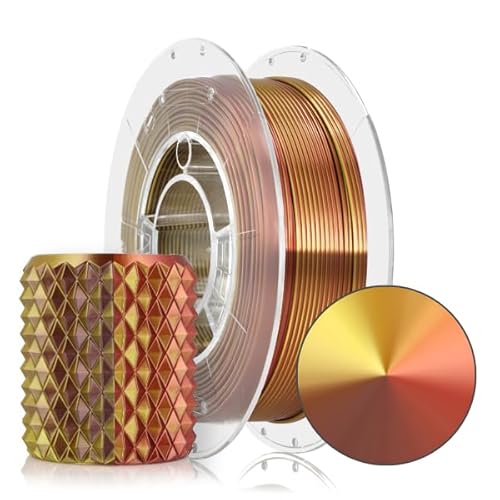 ROSA 3D PLA Magic Silk Filament 1.75 mm für 3D Drucker | Druckmaterialien Leicht Glänzend Bioabbaubar PLA 3D Drucker Filament | 3D Printing Materials | Schatz Spule 0,3 kg von ROSA 3D FILAMENTS