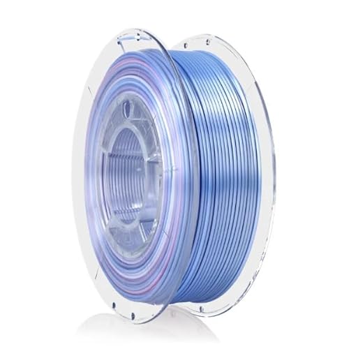ROSA 3D PLA Multicolour Silk Filament 1.75 mm für 3D Drucker | Druckmaterialien Leicht Glänzend PLA Rainbow 3D Drucker Filament | 3D Printing Materials | Bonbon Spule 0,35 kg von ROSA 3D FILAMENTS