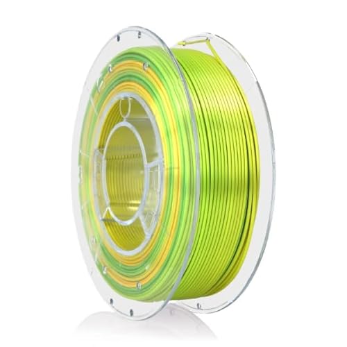 ROSA 3D PLA Multicolour Silk Filament 1.75 mm für 3D Drucker | Druckmaterialien Leicht Glänzend PLA Rainbow 3D Drucker Filament | 3D Printing Materials | Dschungel Spule 0,35 kg von ROSA 3D FILAMENTS