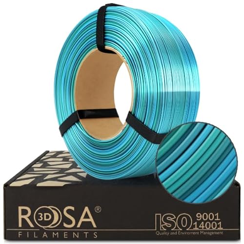 ROSA 3D PLA Multicolour Silk Filament 1.75 mm für 3D Drucker | Druckmaterialien Leicht Glänzend PLA Rainbow 3D Drucker Filament | Filament 3D Printing Materials | Ozean Refill 1 kg ROSA 3D PLA Multicolour Silk Filament 1.75 mm für 3D Drucker | Druckmaterialien Leicht Glänzend PLA Rainbow 3D Drucker Filament | Filament 3D Printing Materials | Ozean Refill 1 kg von ROSA 3D FILAMENTS