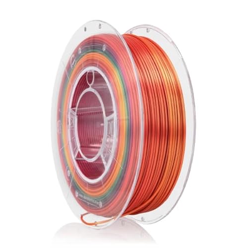 ROSA 3D PLA Multicolour Silk Filament 1.75 mm für 3D Drucker | Druckmaterialien Leicht Glänzend PLA Rainbow 3D Drucker Filament | 3D Printing Materials | Tropisch Spule 0,35 kg von ROSA 3D FILAMENTS