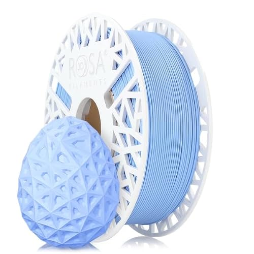 ROSA 3D PLA Pastel Filament 1.75 mm für 3D Drucker | Druckmaterialien Bioabbaubar Leicht Matt PLA 3D Drucker Filament | Filament 3D Printing Materials | Blau Spule 1 kg von ROSA 3D FILAMENTS