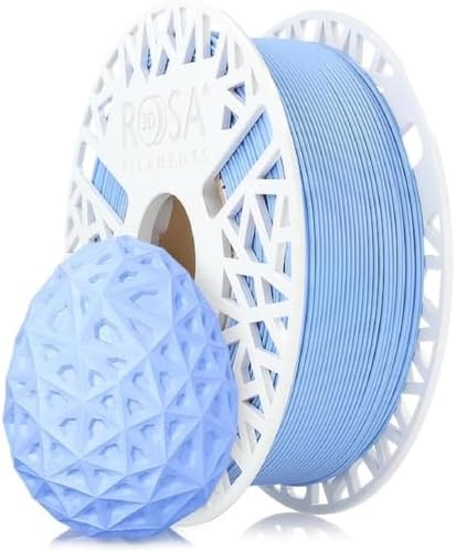 ROSA 3D PLA Pastel Filament 1.75 mm für 3D Drucker | Druckmaterialien Bioabbaubar Leicht Matt PLA 3D Drucker Filament | 3D Printing Materials | Blau Spule 1 kg von ROSA 3D FILAMENTS