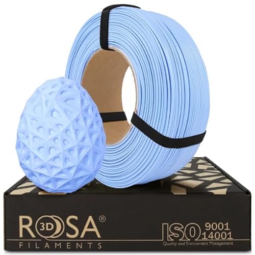 ROSA 3D PLA Pastel Filament 1.75 mm für 3D Drucker | Druckmaterialien Bioabbaubar Leicht Matt PLA 3D Drucker Filament | Filament 3D Printing Materials | Blau Refill 1 kg von ROSA 3D FILAMENTS