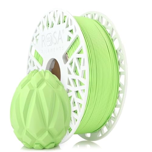 ROSA 3D PLA Pastel Filament 1.75 mm für 3D Drucker | Druckmaterialien Bioabbaubar Leicht Matt PLA 3D Drucker Filament | Filament 3D Printing Materials | Grün Spule 1 kg von ROSA 3D FILAMENTS
