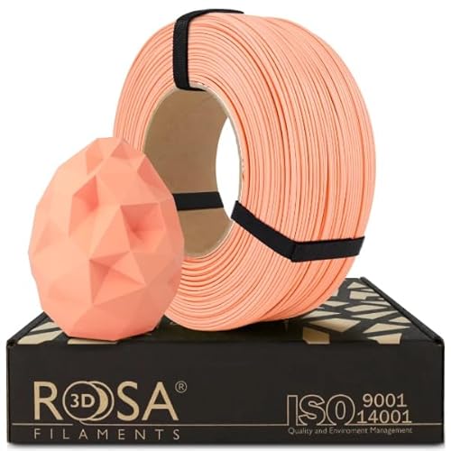 ROSA 3D PLA Pastel Filament 1.75 mm für 3D Drucker | Druckmaterialien Bioabbaubar Leicht Matt PLA 3D Drucker Filament | Filament 3D Printing Materials | Pfirsich Refill 1 kg von ROSA 3D FILAMENTS